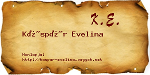 Káspár Evelina névjegykártya